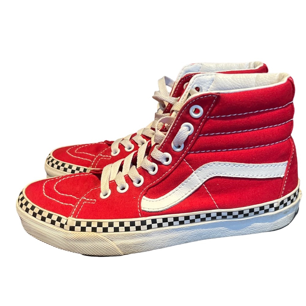 High Top Vans (Red Checker stripe) - size M 4.5 W 6